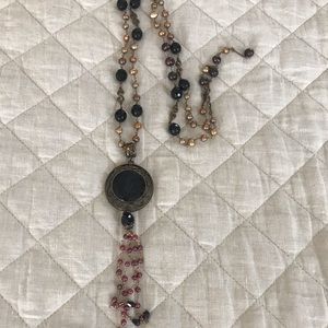 Beautiful Intaglio and Pearl Necklace